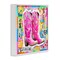 Stupell Industries Groovy Vintage Cowgirl Collage Framed Giclee Wall Art Design by Jess Stempel